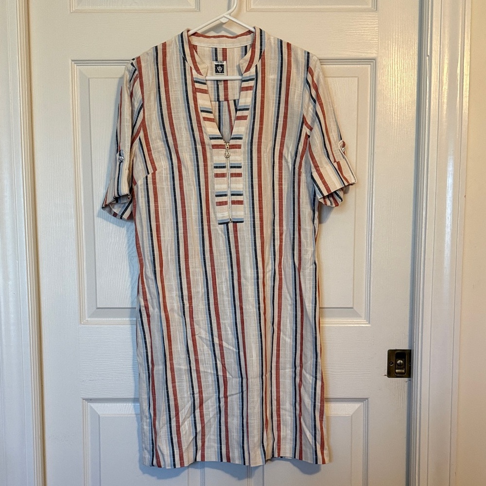 Anne Klein Kaffe Shirt Dress Size 10